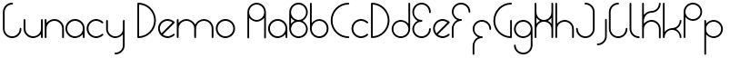 Lunacy Demo font