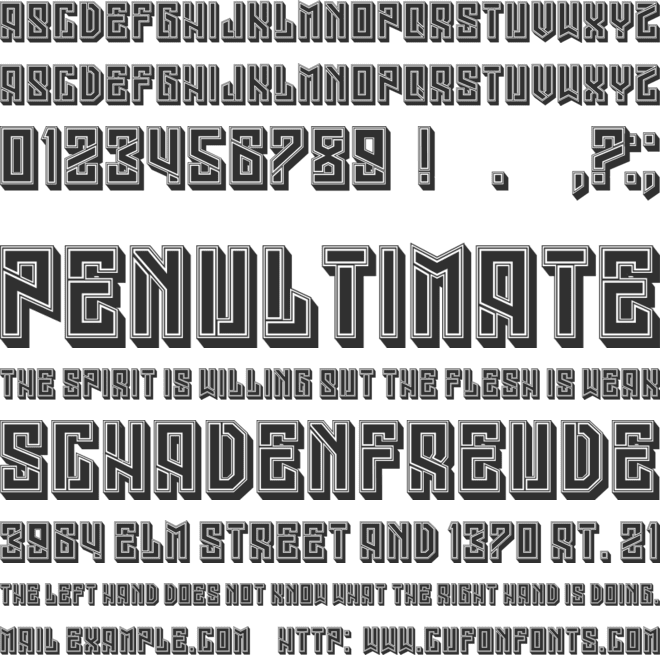 Numerica font preview