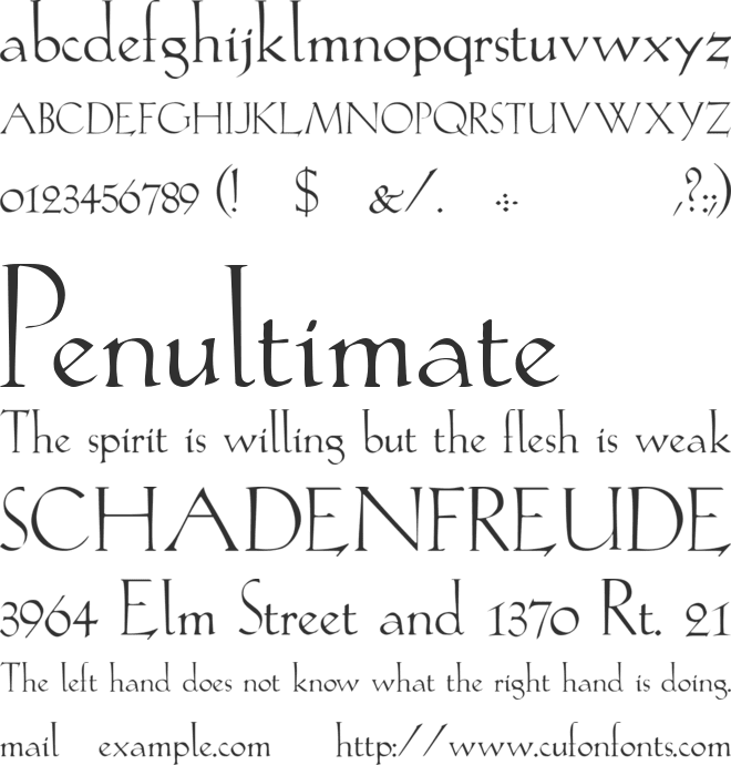 Lilith font preview