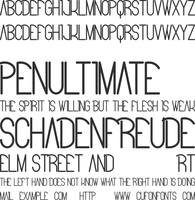 Bitter Space Demo font preview
