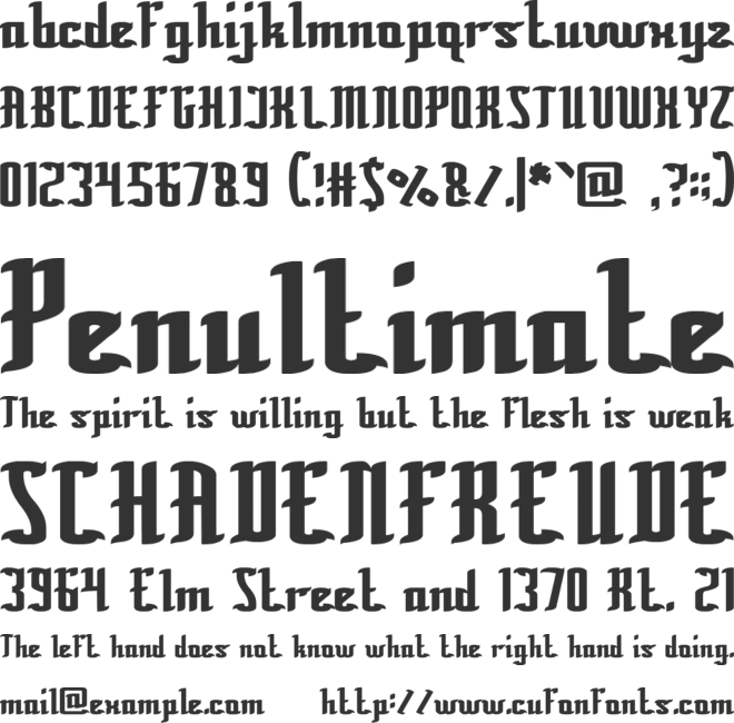 Billionaire font preview