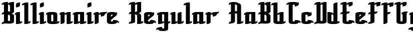 Billionaire Regular font