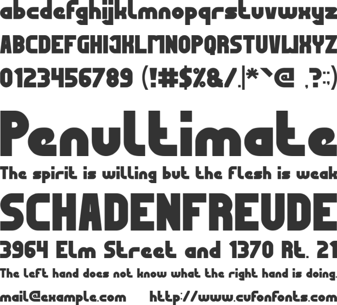 MOST FAMOUS font preview