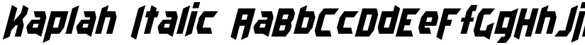 Kaplah Italic font