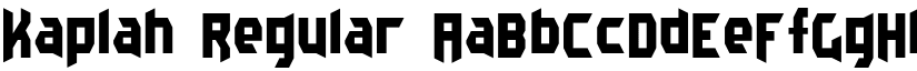 Kaplah Regular font