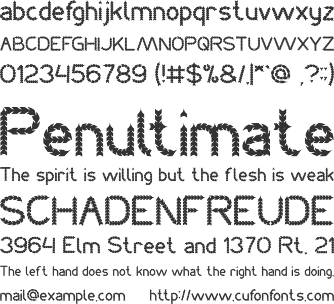 BLACK ARROW font preview