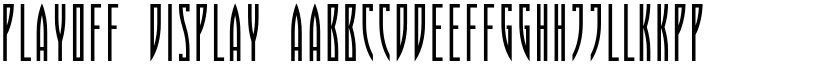 Playoff Display font