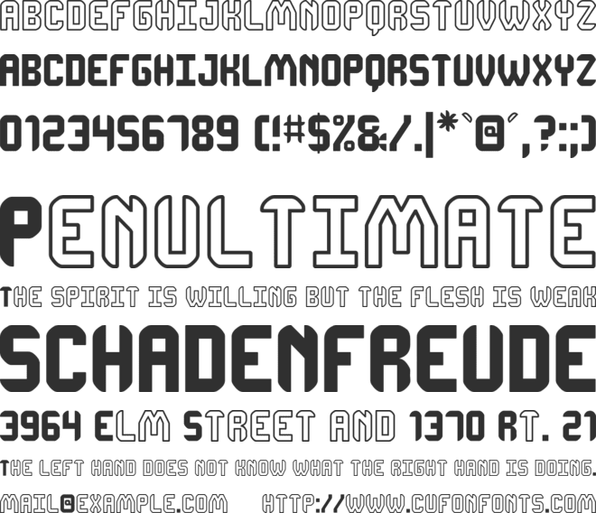 DhonJako St font preview
