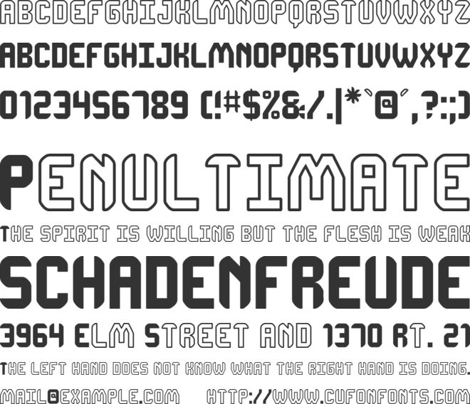 DhonJako St font preview