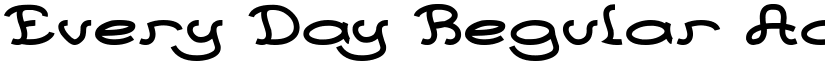Every Day Regular font