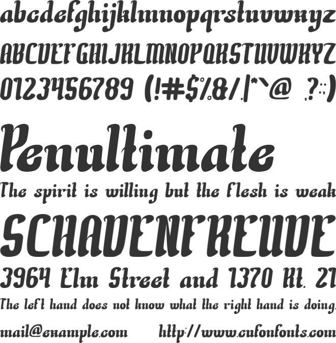 Creative Culture font preview