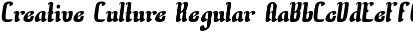 Creative Culture Regular font