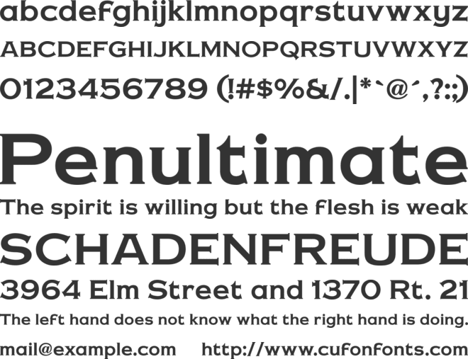 Copper Penny DTP font preview