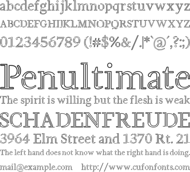 BENT WIRE font preview