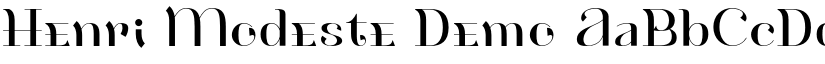 Henri Modeste Demo font