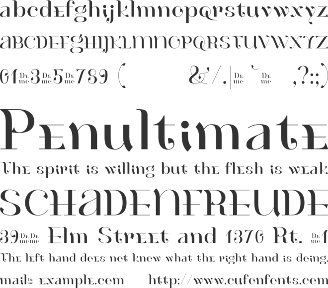 Henri Modeste font preview
