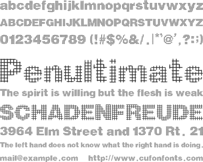 REJILLA font preview