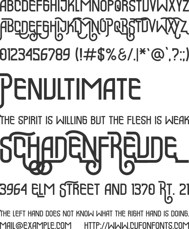 Maeninaja font preview
