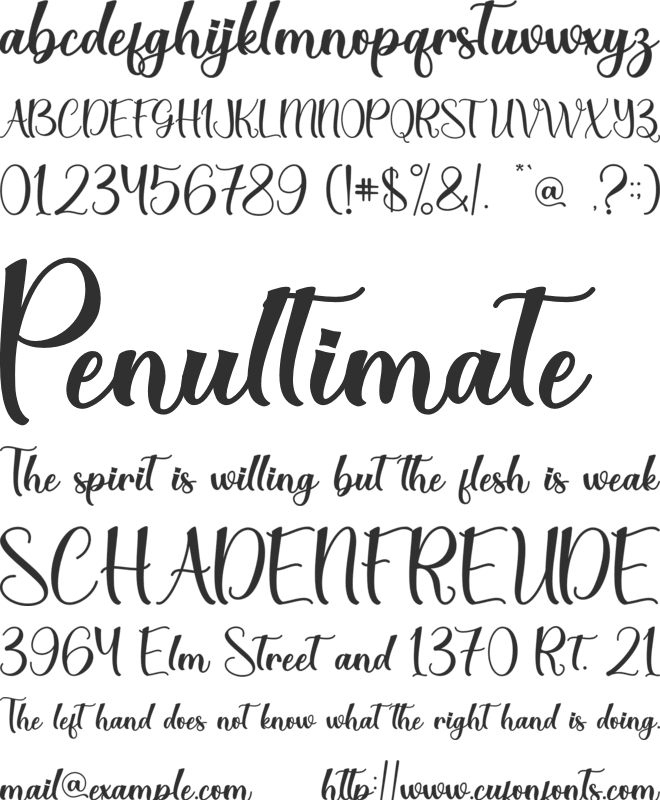 Thanks Valentine - Personal Use font preview
