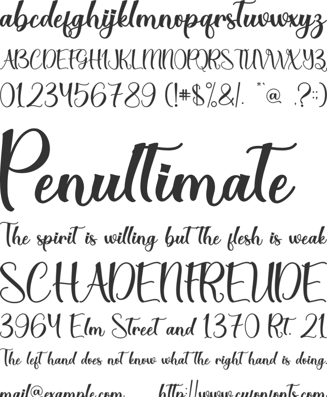 Thanks Valentine - Personal Use font preview