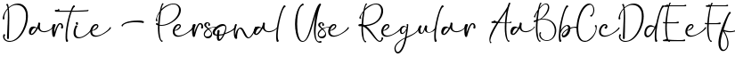 Dartie - Personal Use Regular font