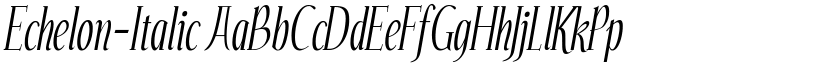 Echelon-Italic font