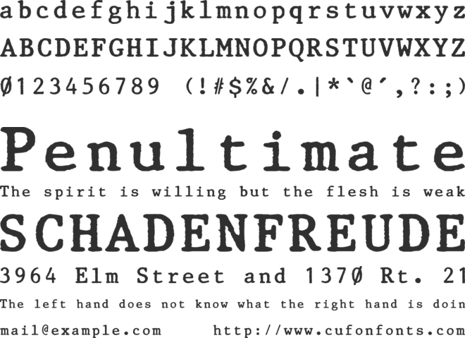 Consulate font preview