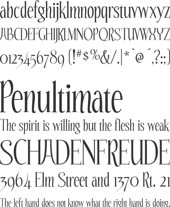 Echelon font preview