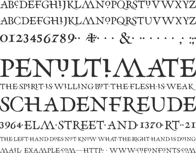 Stranglinblack font preview