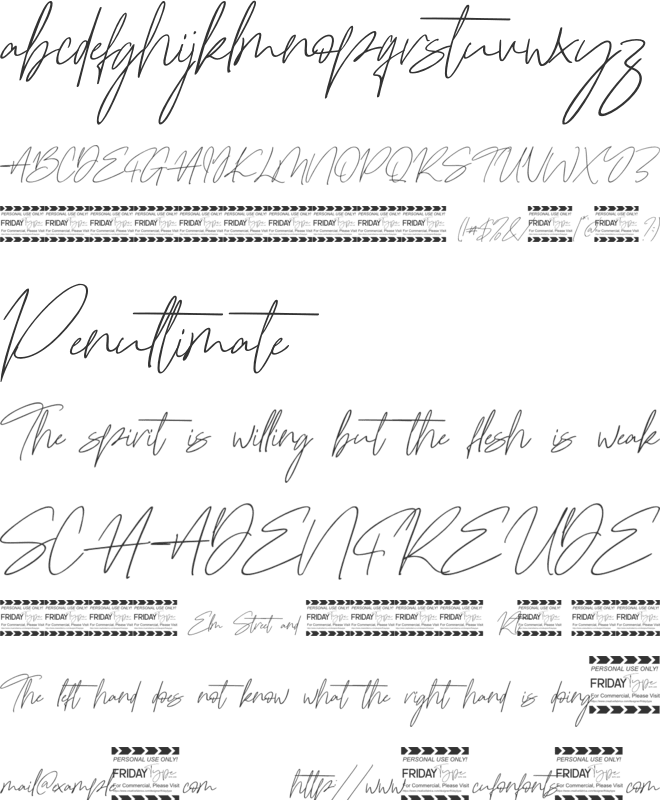 Gentrice Story font preview