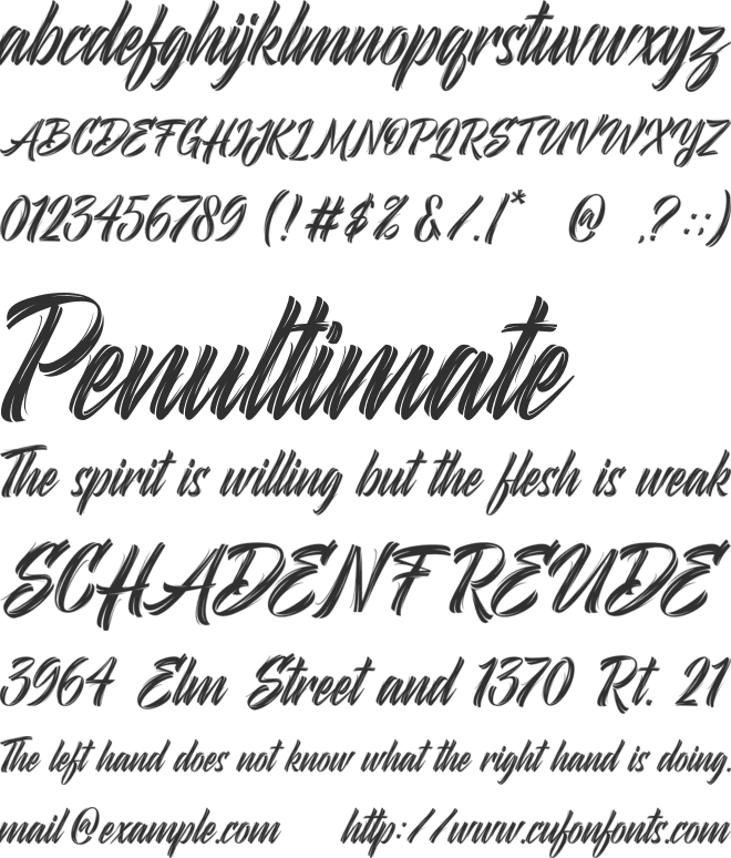 Shinigami font preview