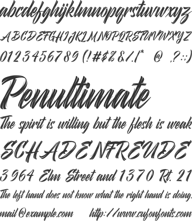 Shinigami font preview