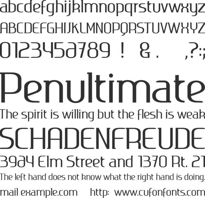 Ageone Serif font preview