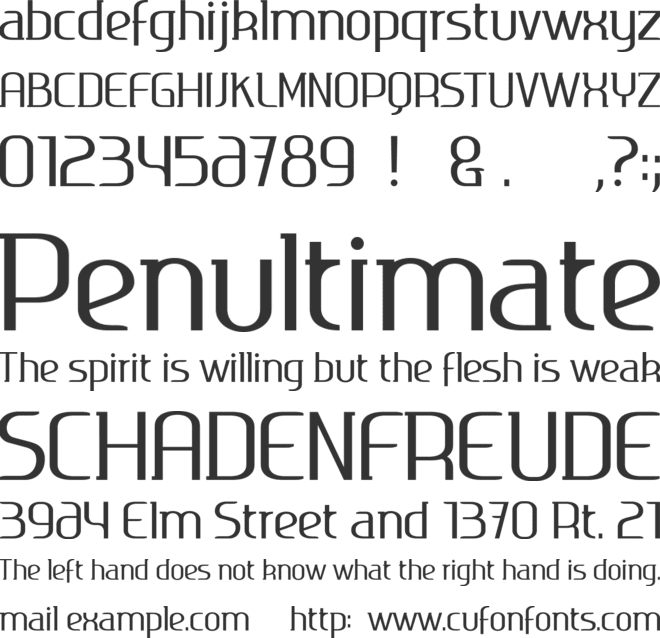 Ageone Serif font preview