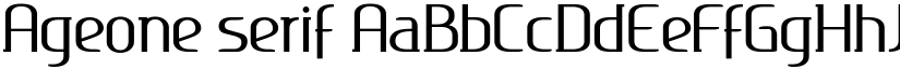 Ageone serif font