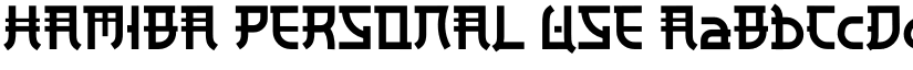 HAMIBA PERSONAL USE font