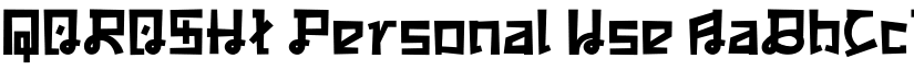 QOROSHI Personal Use font