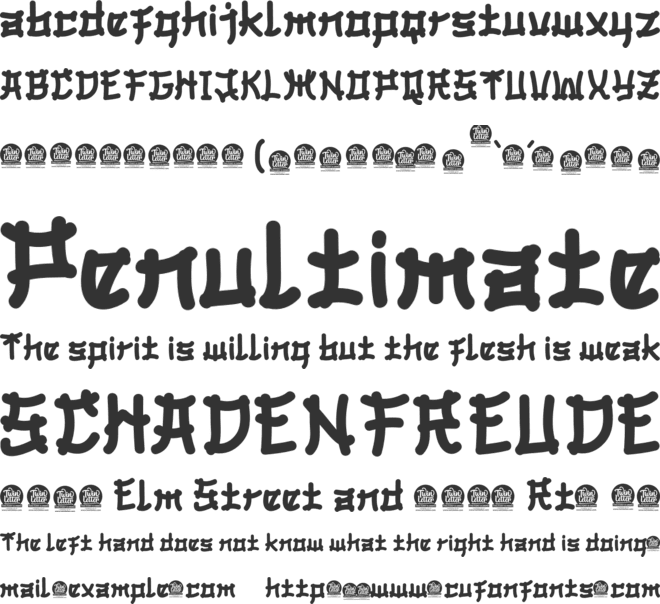 BOMADHA font preview