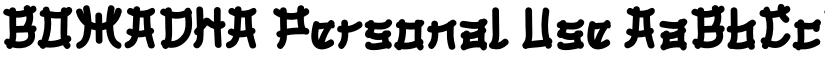 BOMADHA Personal Use font