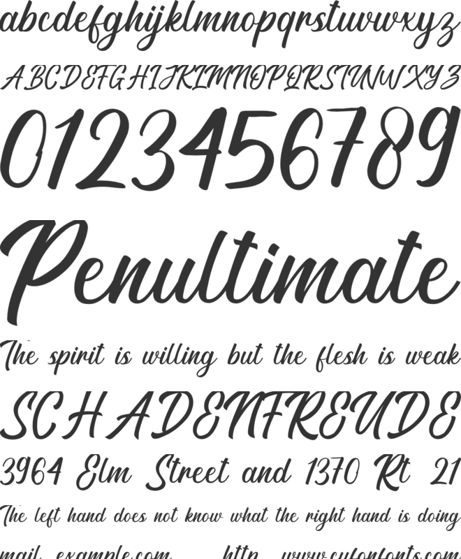 Charlington font preview