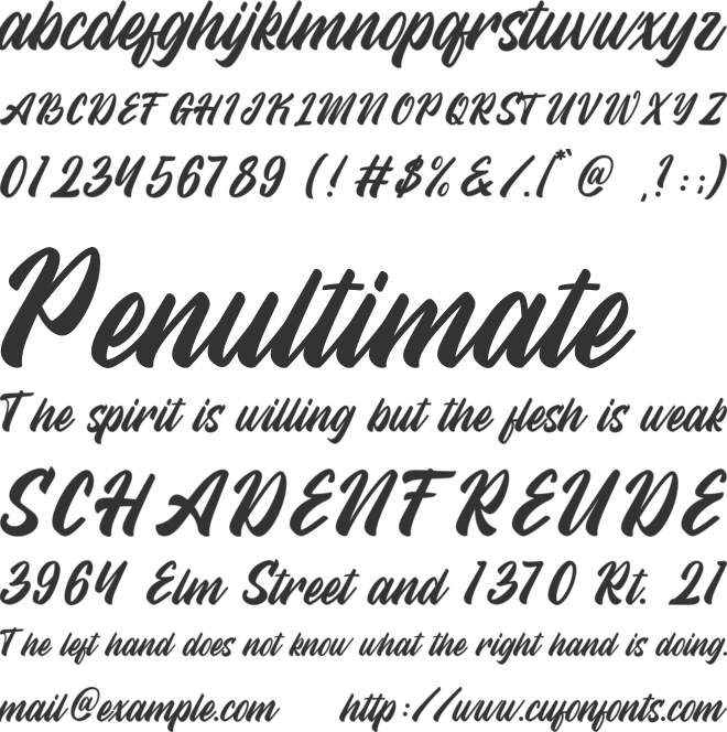 Mayland font preview