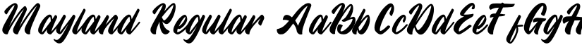 Mayland Regular font