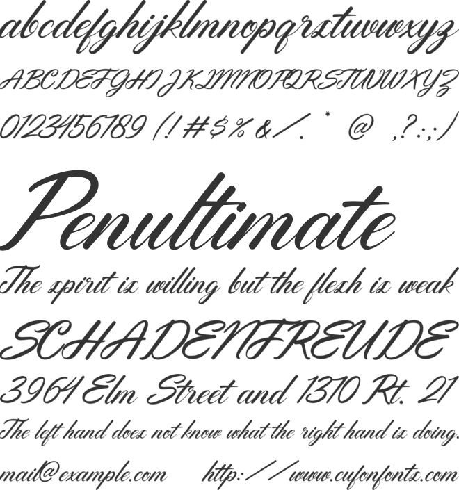 Zelladia font preview