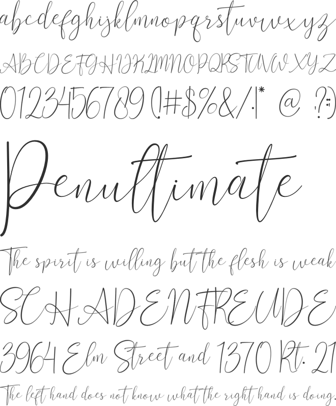 Beliantic font preview