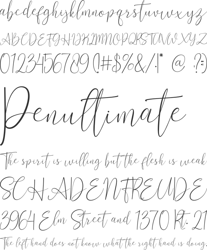 Beliantic font preview