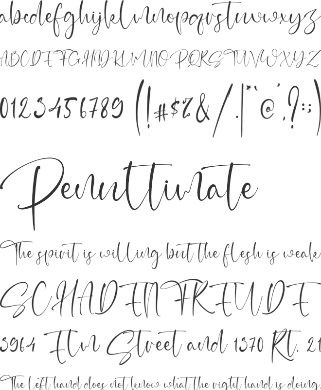 Charlene font preview