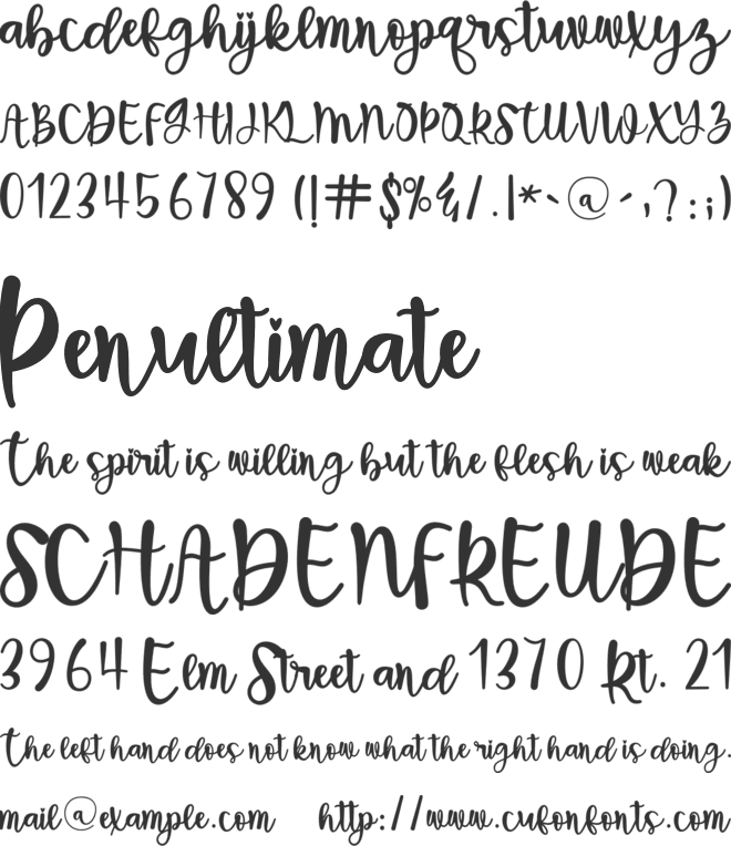 Jolycia font preview