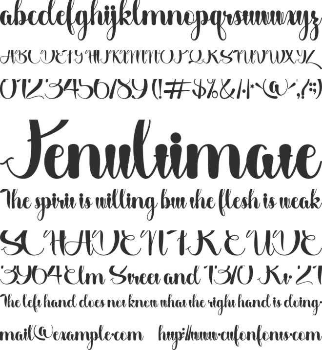 Dayline Script font preview