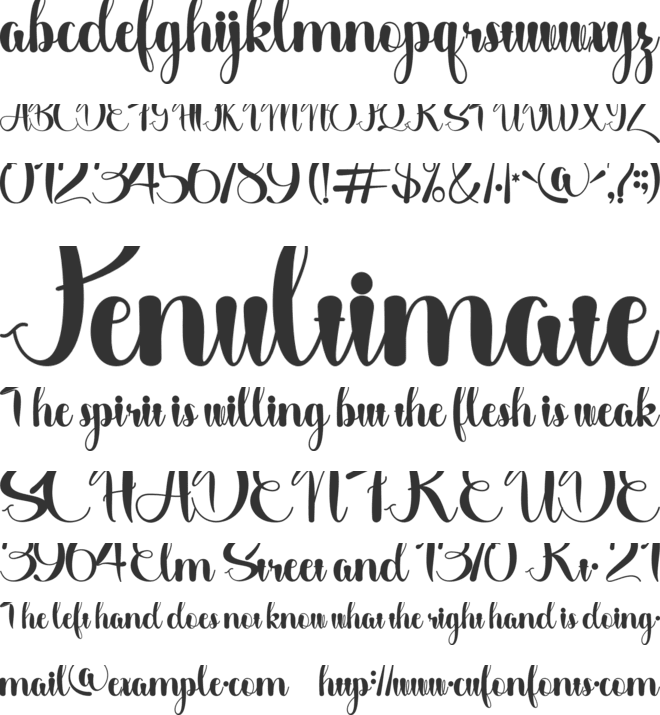 Dayline Script font preview