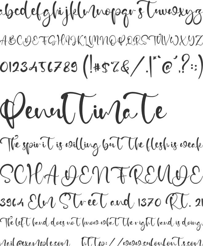 Sean Gary font preview